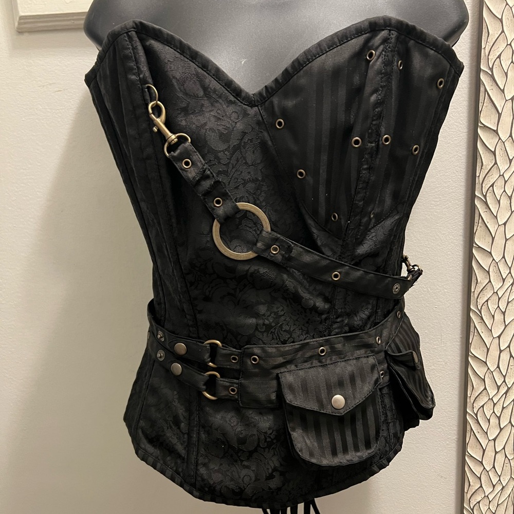 Corset Story Black Longline Steampunk Corset
